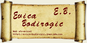 Evica Bodirogić vizit kartica